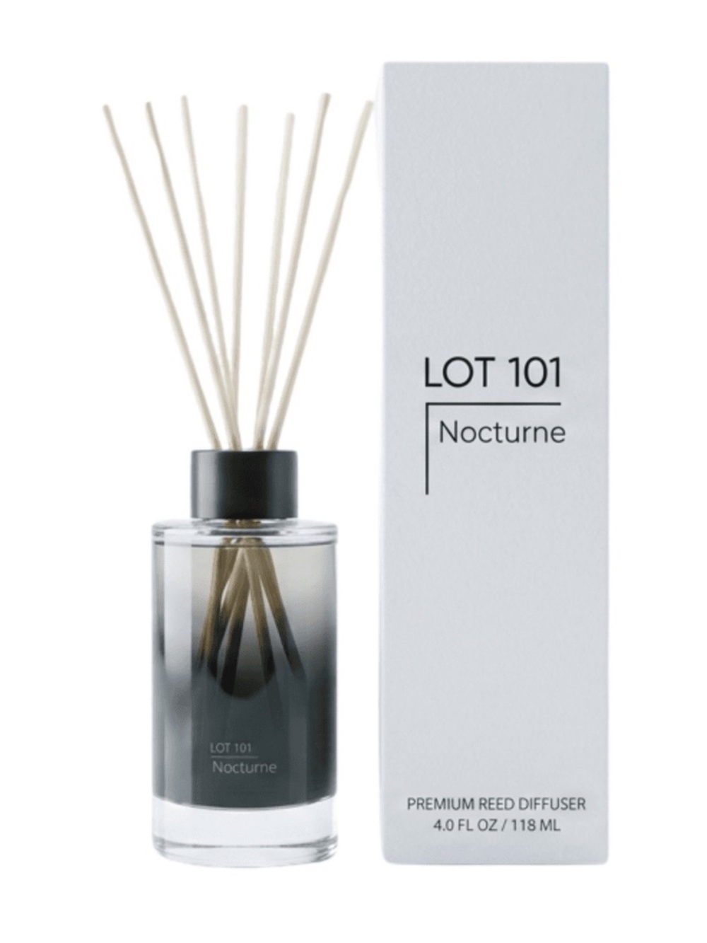 LOT 101 Nocturne Reed Diffuser with Reeds Amber, Cardamom & White Leather